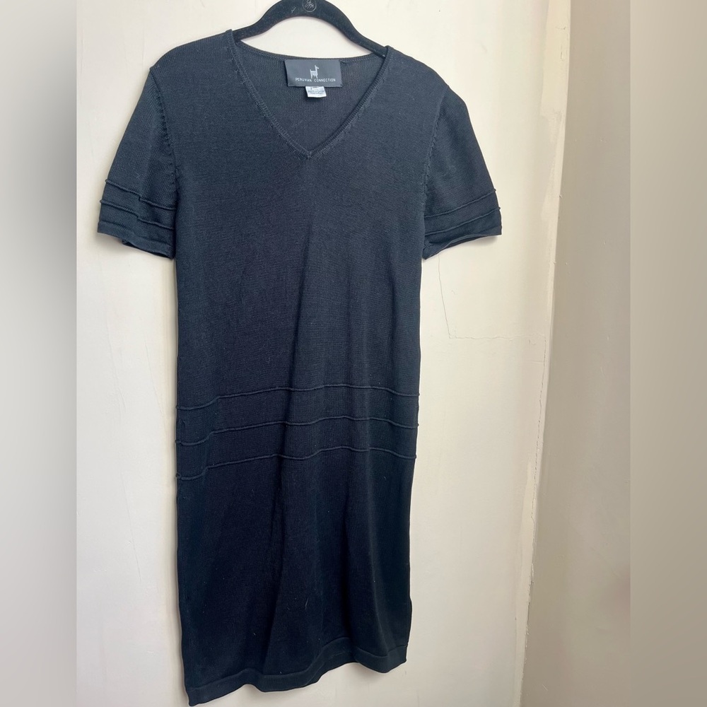 peruvian connection vintage 90s drop waist dress